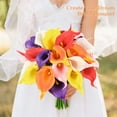thumbnail image 2 of Lyacmy Colorful Calla Lily 36Pcs Artificial Flowers, 14 inch PU Real Touch Silk Flower Bouquet for Wedding Table Centerpiece Home Decoration, 2 of 10