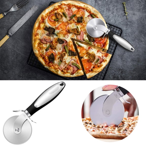 Vegetable Cutter Pizza Cutter Wheel Super Stainless Steel Slicer with Non Handle Easy to Clean for Efficient Food Preparation