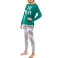 thumbnail image 4 of Jaclyn Women and Women's Plus Holiday Printed Long Sleeve Pajama Set, 4 of 5