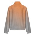 thumbnail image 6 of Jackets for Women Winter Coat Jackets Flannel Stand Collar Jacket(Orange Gray Gradient,Size:S-4XL), 6 of 7