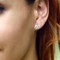 thumbnail image 4 of Gem Stone King 10K White Gold Green Prasiolite 3 Prong Martini Screw Back Stud Earrings for Women Men (3.70 Cttw, Gemstone Birthstone, Round 8MM), 4 of 4