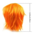 thumbnail image 5 of Gustave Costume Wigs for Women Men, Fashion Anime Cosplay Short Wigs Fluffy Synthetic Hair for Adults Halloween Party Cosplay Wigs wtih Oblique Bangs "Orange", 5 of 7
