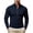 Tops-555Navy, variant on LEKWK Quarter Zip Pullover Men Slim Fit Mock Neck Long Sleeve Shirts Ribbed Texture Athletic Shirts Solid Fall Winter Casual Warm