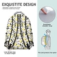 thumbnail image 5 of Citrus Lemon Zest Backpack - Spacious School Rucksack with Padded Straps, Fashionable Bookbag for Teens & College Students, Great Campus Gift, 5 of 6
