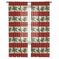 thumbnail image 2 of Christmas Pine Cones Sheer Curtains 72 Inches Long, Classic Red Buffalo Plaid Winter Light Filtering Window Curtains for Living Room/Bedroom, Rod Pocket Voile Sheer Drapes, 52"Wx72"L, 2 Panels, 2 of 9