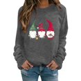 thumbnail image 2 of Clothes Women's Pullover Dark Gray Fashion Printed,Pullover,Christmas,Loose Fitting,No Hat,Off Shoulder,Solid Color Blazer Cheer Up Gifts for Women S, 2 of 4
