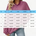 thumbnail image 3 of Lenpel Long Sleeve Shirts for Women Mock Neck Quarter Button Ribbed Knit Tunic Tops Loose Casual Lightweight Sweaters with Pocket(Purple,X-Large), 3 of 3