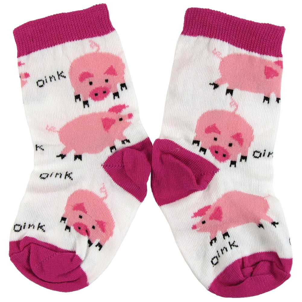Pigs Oink All-Over Juvy Socks - 4-8 - Walmart.com