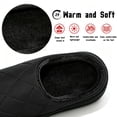 thumbnail image 4 of BERANMEY Slip On Waterproof Mens Slippers Closed Toe Slippers for Mens Warm Fuzzy Comfy House Shoes Non-slip Sole Indoor/Outdoor Fluffy Wide Winter Slippers, 4 of 9
