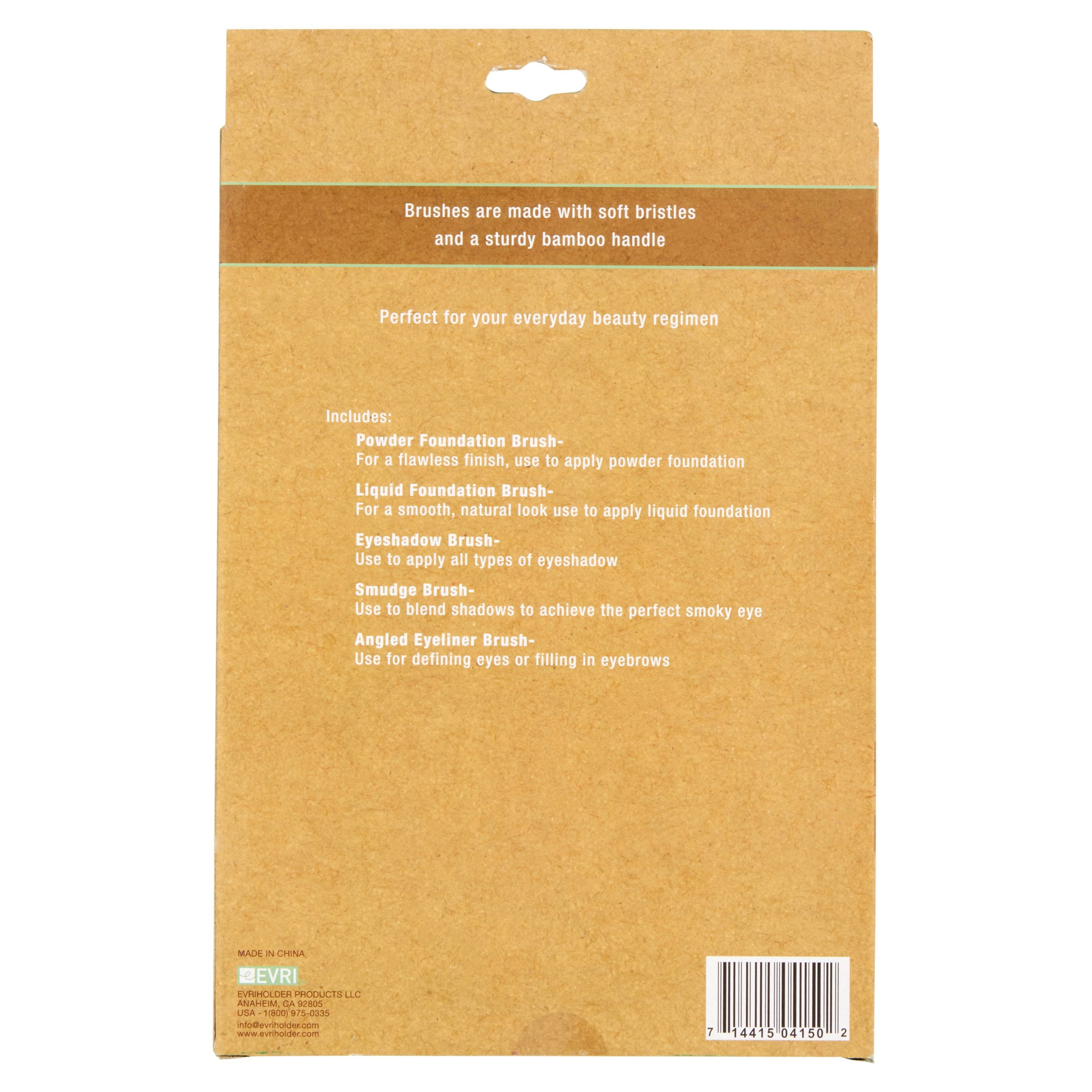 Bamboo Naturals Everyday Set Piece Brush Set, 5 count