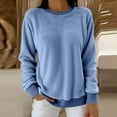 thumbnail image 2 of UJNDER Winter Thermal Flannel Shirt for Plus Size Long Sleeve Pullover Top Soft Brushed Blouse Cozy Warm Loungewear Casual Comfort Fit Full Coverage Tunic Style for Cold Weather Womens Tops Blue XL, 2 of 5