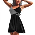 thumbnail image 1 of Femmes Robe Maillots de Bain Européen et Américain Jupe Imprimée Triangle Divisé Maillot de Bain Bas A S, 1 of 6