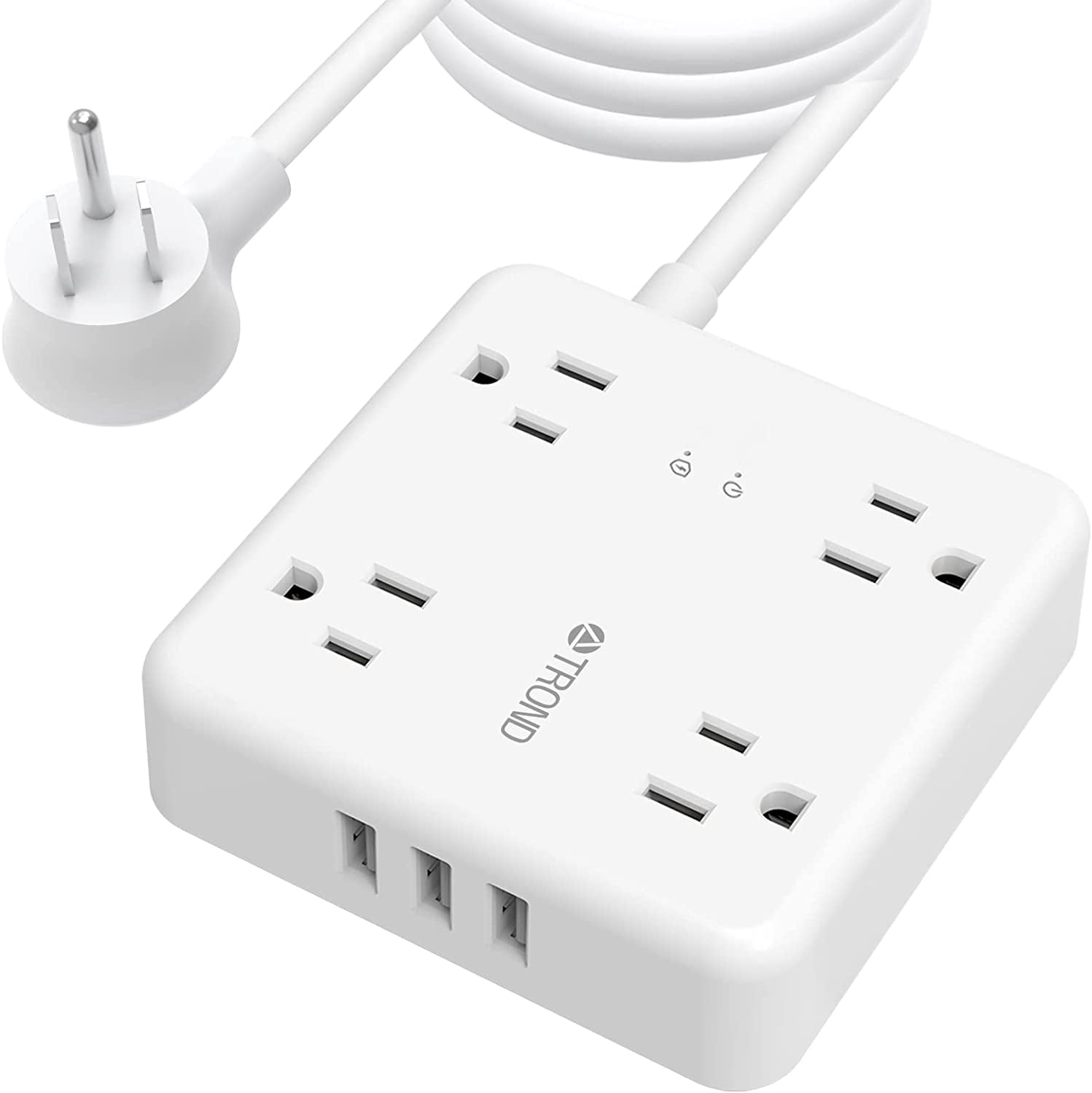 TROND Power Strip Surge Protector with USB, 10ft long Extension Cord