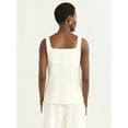 thumbnail image 2 of Scoop Women's and Women's Plus Linen Blend Longline Vest, Sizes XS-4X, 2 of 5