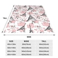 thumbnail image 3 of Honeii Paris Print Fleece Blanket - Throw Blanket for Bed, Sofa, Couch, Camping, and Travel , Microplush Ultra Soft Warm Blanket-60"x50", 3 of 7