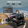 thumbnail image 4 of TOKTOO 24V Powered Ride on UTV, One Seater Kid Car w/ Trunk Storage Space, Remote Control-Pink, 4 of 9