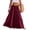Wine #08, variant on Linen Skirts for Women Casual Flowy Tiered Maxi Skirt Comfy Vintage Beach Travel High Waisted Boho Skirt with Belt S