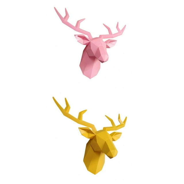2 Cabeza de Ciervo Decoración de Animal Moderno Colgante Ciervo