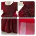 thumbnail image 5 of Jalioing Bubble Sleeve Princess Dress for Kids Girl Bow Ruched Puffy Dresses Birthday Party Baby Girls Skirts (3-4 Years, Red), 5 of 6
