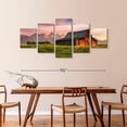 thumbnail image 3 of Elephant Stock Thomas Moulton Barn Wall Art - Horizontal Multi Panel Canvas - Living Room Wall Decor - Architecture Multi Panel - Brown And Purple Decor - 92" x 42", 3 of 8