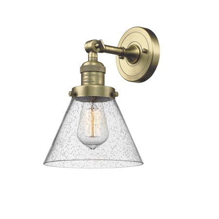 

Innovations Lighting 203 Large Cone Cone 11 Tall Commercial Bathroom Sconce - Brass