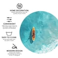 thumbnail image 3 of Vsdgher Tranquil Ocean Canoe Journey Print Leather Coasters for Drinks, Durable Drink Coasters 4 Set for Tabletop Protection, Luxurious Home Décor and Housewarming Gift-Round Shape, 3 of 6