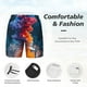 thumbnail image 3 of Fotbe Modern Art Red And Blue Colors Traje de Baño para Hombre – Shorts de Natación de Secado Rápido con Forro y Bolsillos-Small, 3 of 6