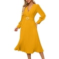 thumbnail image 1 of Robe Mode Femme Slim - Fit V - Col Long - Manches Longues Ligne A, 1 of 8