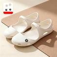 thumbnail image 4 of pwidon Women's Mary Jane Clogs Closed Toe Slip On EVA Waterproof Floral Decor Beach Pool Walking Sandals White 5, 4 of 4