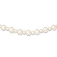 thumbnail image 1 of 14k White Gold 5-8mm White Near Round Freshwater Cultured Pearl Necklace, 1 of 2