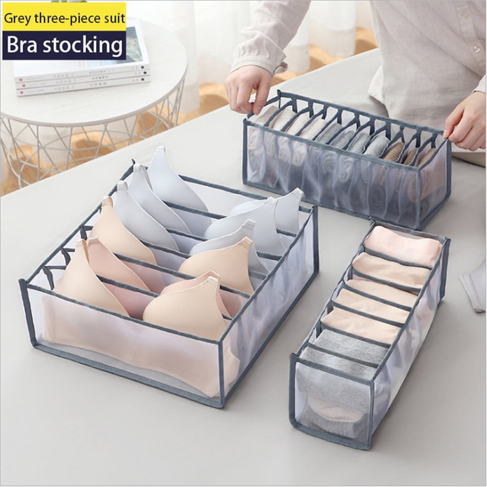 Foldable Organizer Drawer Storage Box Case For Bra Ties Underwear Socks Divider 
