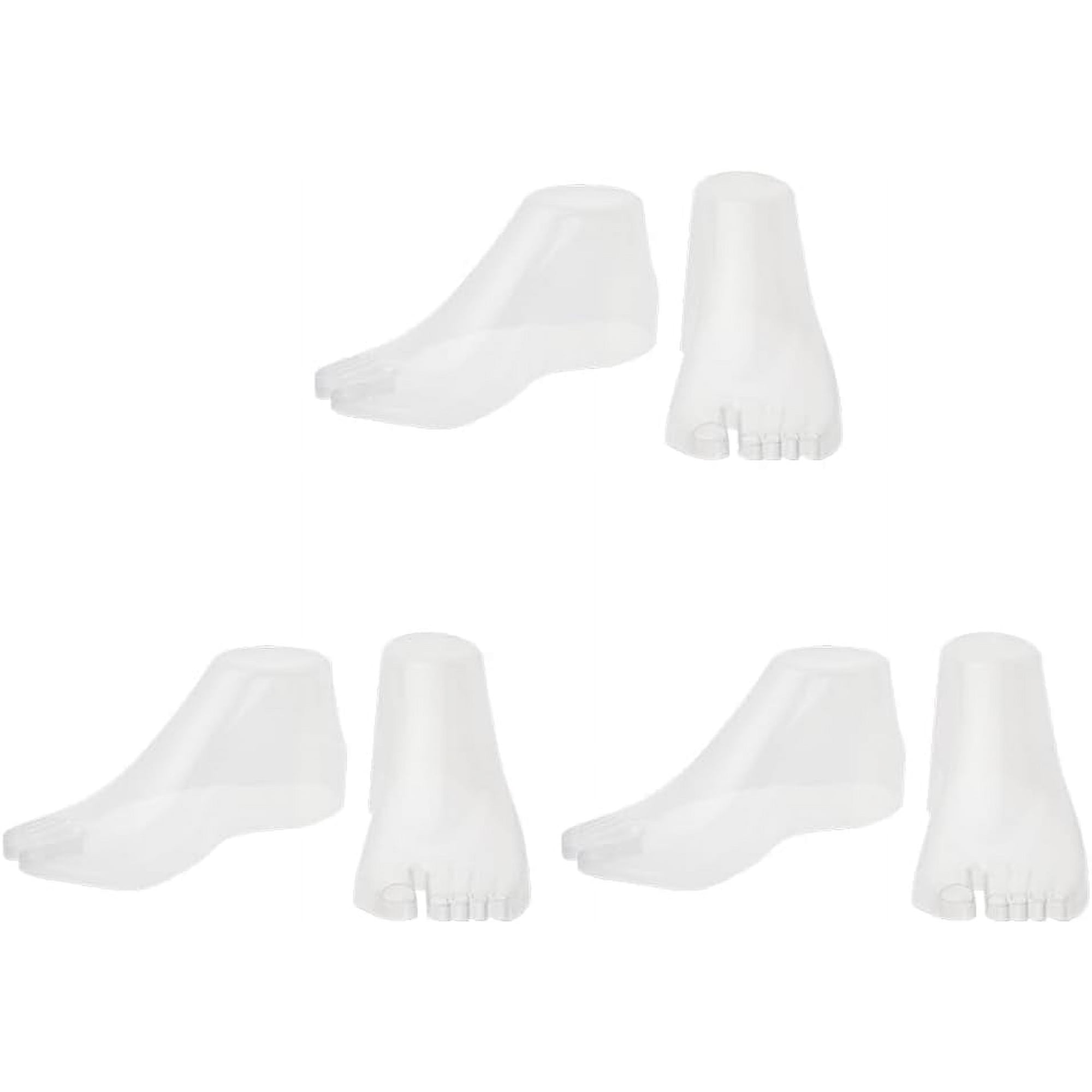 3Pair 3 Pairs Plastic Shoes Support Bracket 3 Inch Shoe Support Stretcher Sandal Support for Heels Shaper Display Female Mannequin Foot Sock Display Ankle for Jewelry Ankle Chain Shoes Socks