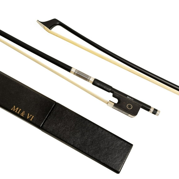 MI&VI CB-720 Classic Carbon Fiber Cello Bow (Full Size 4/4) with Rosin and Bow Soft Bag Included