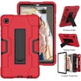 thumbnail image 3 of REQO Case for Galaxy Tab A7 Lite 8.7 Case, Heavy Duty Rugged Full-Body Hybrid Shockproof Drop Protection Cover for Samsung Galaxy Tab A7 Lite 8.7 2021 Model SM-T220 / SM- T225 (3-Red+Black), 3 of 7