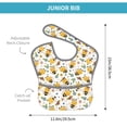 thumbnail image 2 of Bingfone Mess-Proof Baby Bib - Waterproof Bib for Baby Boy or Girl with Food Catcher Pocket, Unisex-Bee and Flowers, 2 of 6
