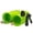 Green, variant on Retractable Coiled Garden Hose with Multi-Pattern Spray Nozzle