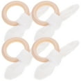 thumbnail image 3 of HEATSHAKING Napkin Ring Holders Plush Wood 4Pcs 2.4x1.7x0.4In, 3 of 11