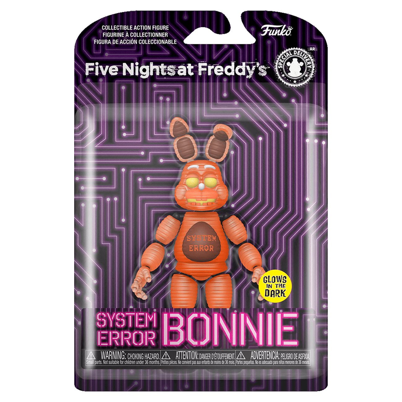 Action Figure: Five Nights at Freddy's - System Error Bonnie (Glow