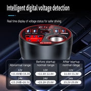 Car inverter 12V24V to 220V power converter multifunctional car socket charger mobile phone fast charging,black