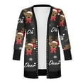 thumbnail image 2 of Femmes Noël Cardigan à Manches Longues Mi-Longues Outwears, 2 of 3