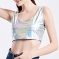 thumbnail image 5 of Ruyang Women's Solid Color Reflective Camisole Slim Fit Interior Versatile Tank Top 50th Birthday Top for Women Slim Fit Streetwear, 5 of 8