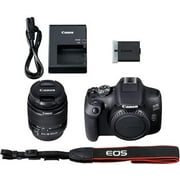 Canon EOS 2000D DSLR Camera with 18-55mm f/3.5-5.6 Zoom Lens + 128GB Card, Tripod, Flash, and More 20pc Bundle (International Version)