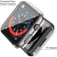 thumbnail image 3 of Phmnkl 2 Pack Hard PC Case Built in Tempered Glass Compatible with 2022 Apple Watch Ultra 49mm, Ultra-Thin Protective Case with Screen Protector for iWatch, Shockproof Cover with Button, Transparent, 3 of 16
