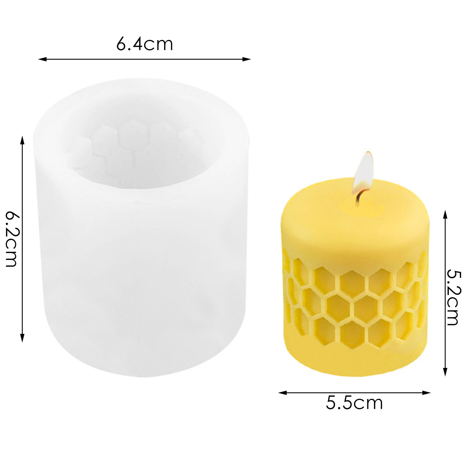 3D Bee Honeycomb Candle Silicone Molds Plaster Diffuser