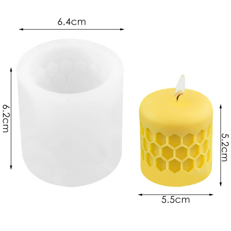  2pcs Bee Honeycomb Candle Silicone Beehive Molds for DIY  Homemade Beeswax Candle Soap Hand Lotion Bars Fondant Candy Making  Chocolate Mold Desserts Gum Clay Cupcake Topper Cake Decor Moulds