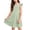 Green, variant on QIUOMBBP Flutter Sleeve Dress Short for Girls Solid Color Crewneck Dresses Fashion Summer Outdoor Clothes Navy 12-13Years