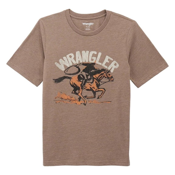 Wrangler Boys Boys Roper Graphic Tee M Brindle