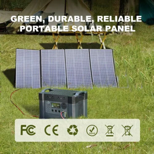 NEW Foldable Solar Panel Kits 400W PUJIMAX Portable Power Station For Generator