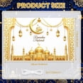 thumbnail image 2 of Golden Calligraphy Ramadan Banner Blue Night Sky Islamic Backdrop Ornate Crescent Moon Illuminated Lanterns Mosque Scene Display for Ramadan Celebration Family Gathering Religious Ceremony, 2 of 9