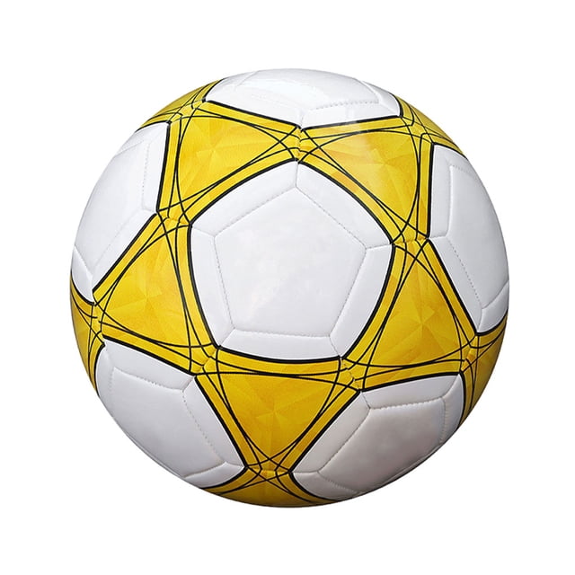 Eigraketly Fútbol cosido a máquina: duradero y resistente al desgaste para entrenamiento deportivo Pelota de fútbol al aire libre Deportes de Deportes y aire libre Pentagrama amarillo cinco
